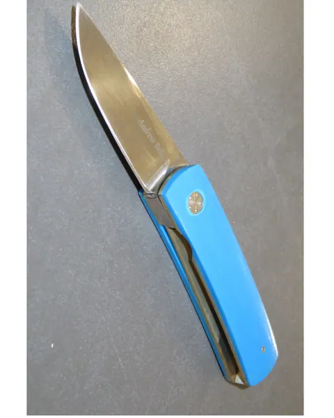 AB Blue G10 Liner Lock by Andrew Bell