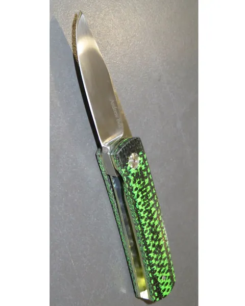 AB Green Micarta Liner Lock by Andrew Bell