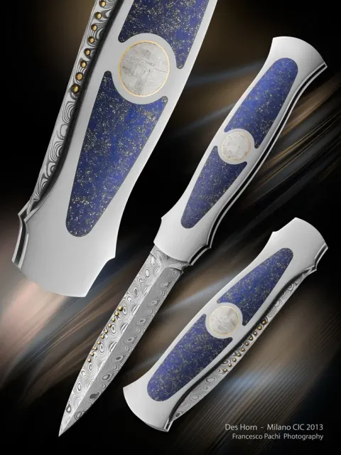 Inlaid dagger folder, Milano CIC 2013 by Des Horn